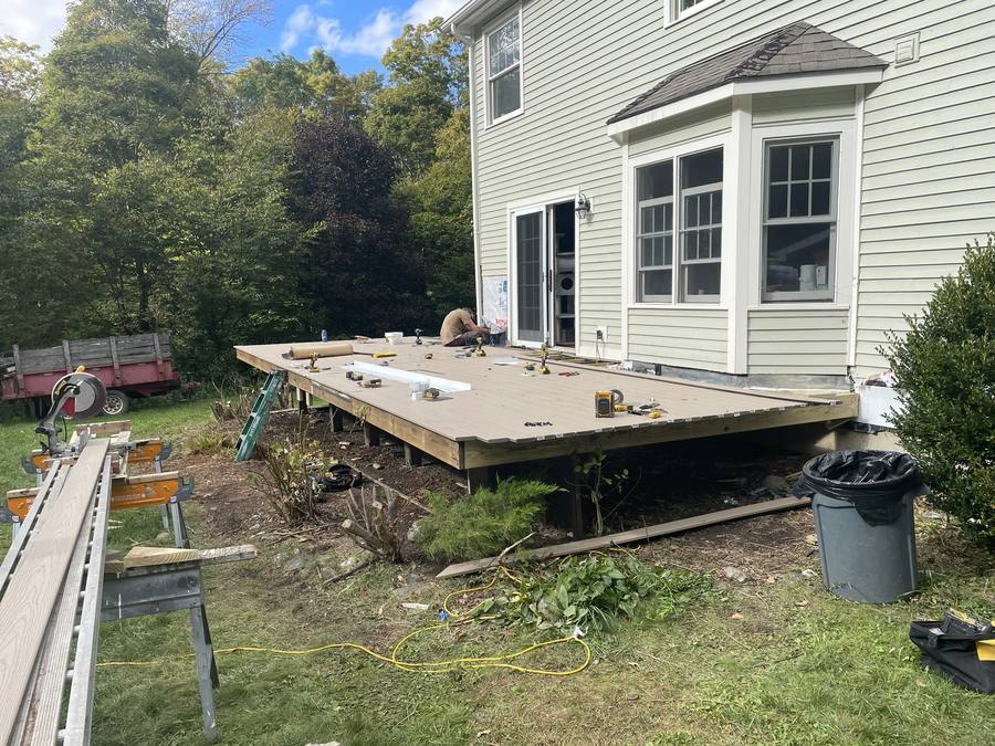 Deck construction in progress